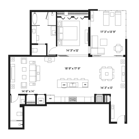 Urban Loft 1580 Floor Plan Urban Loft 1580 Floor Plan at SLX Atlanta, Georgia, 30341